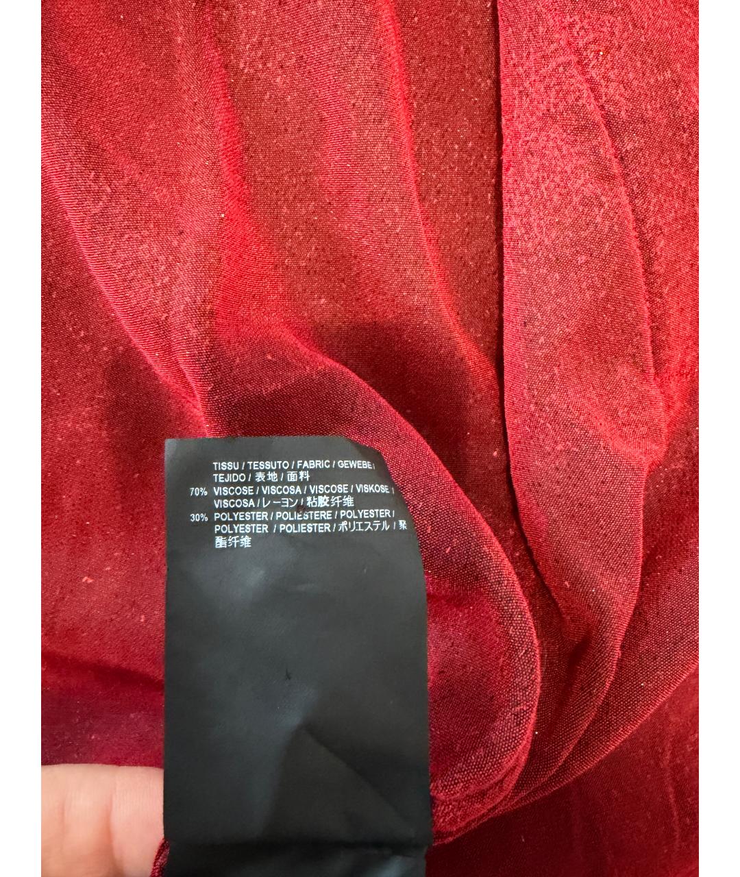SAINT LAURENT Красная вискозная рубашка, фото 6
