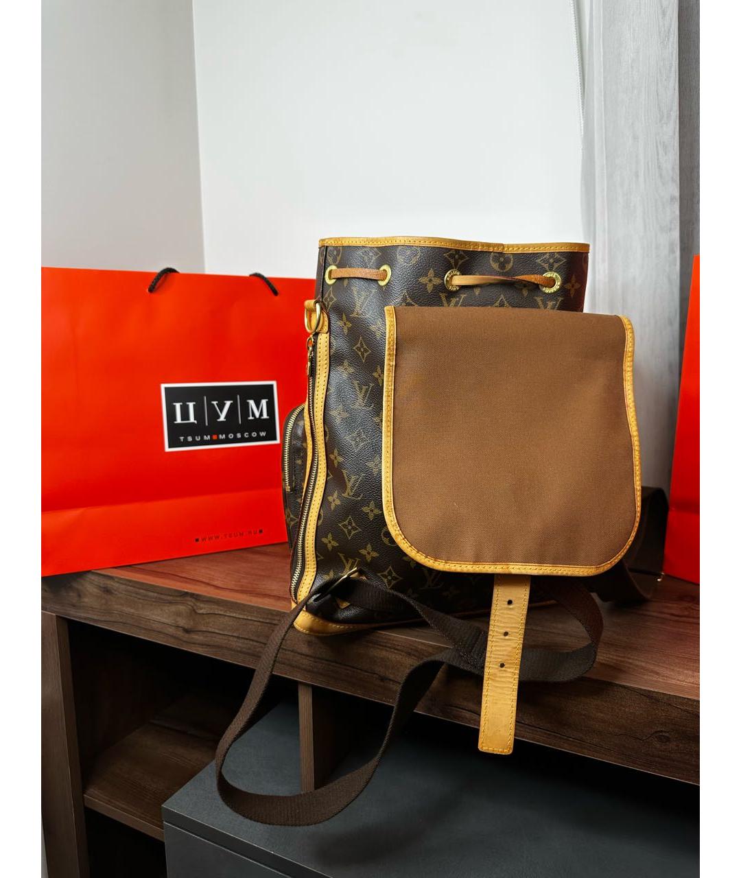 LOUIS VUITTON Коричневый рюкзак из канвы, фото 4