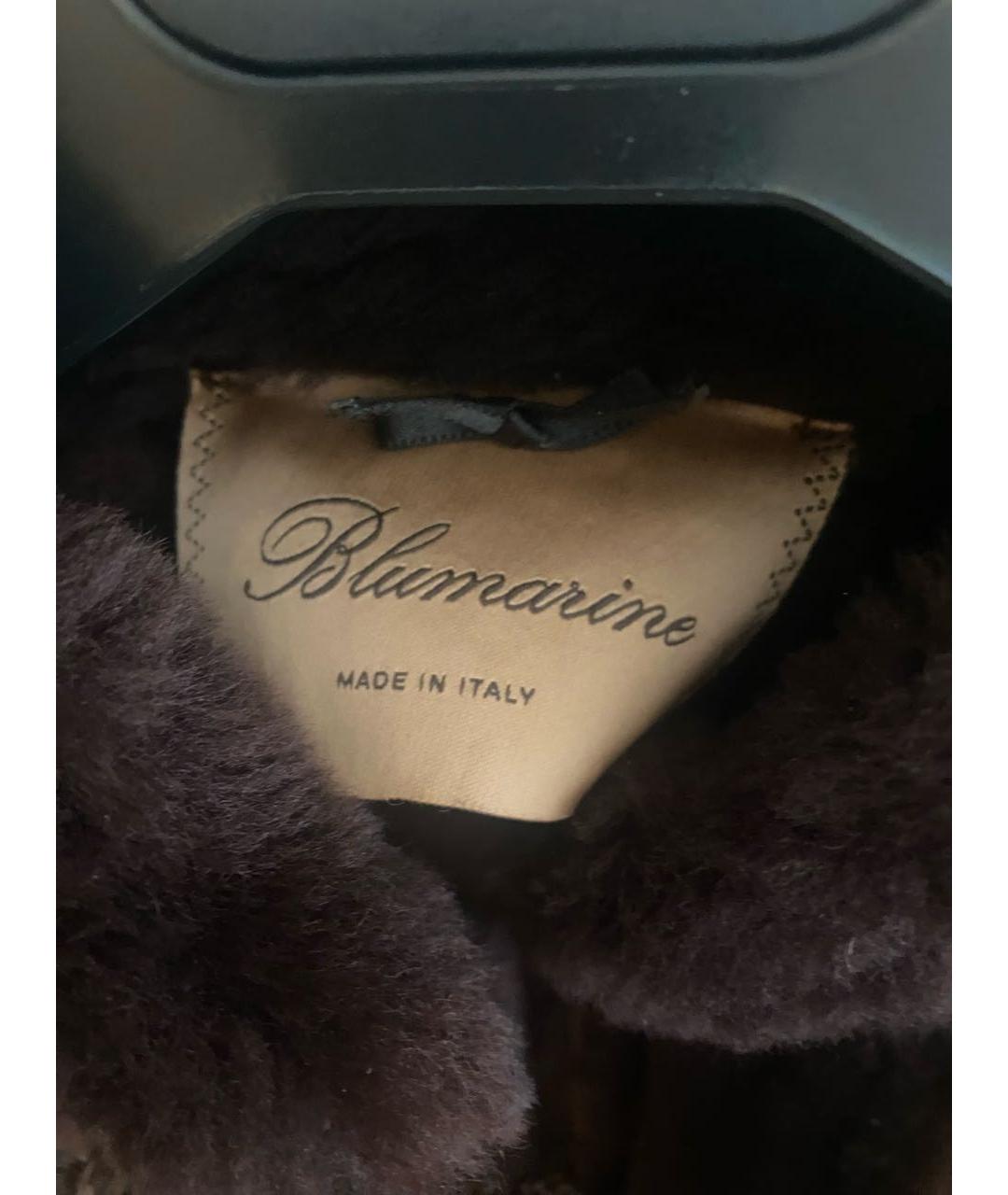 BLUMARINE Коричневая замшевая дубленка, фото 3