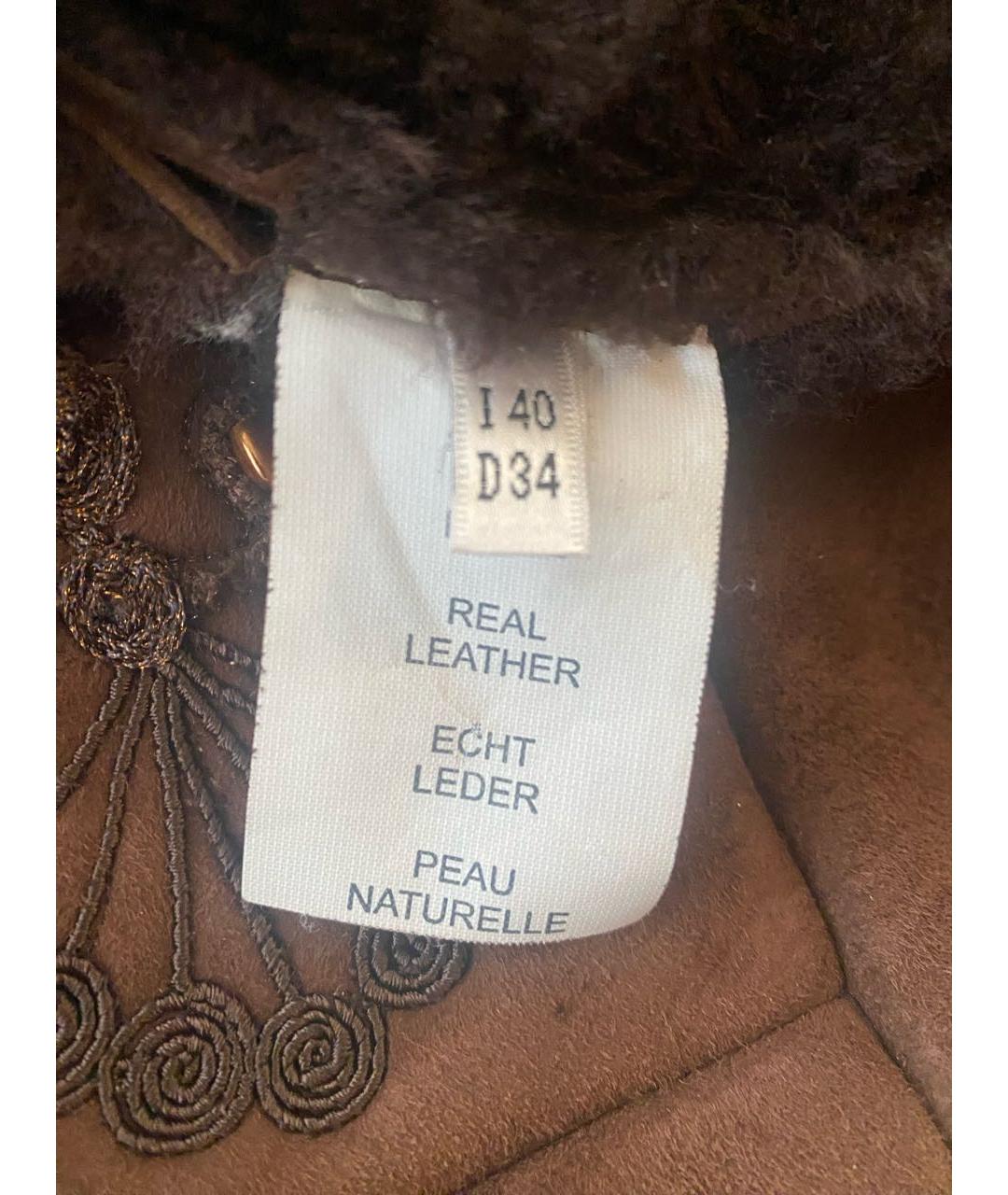 BLUMARINE Коричневая замшевая дубленка, фото 6