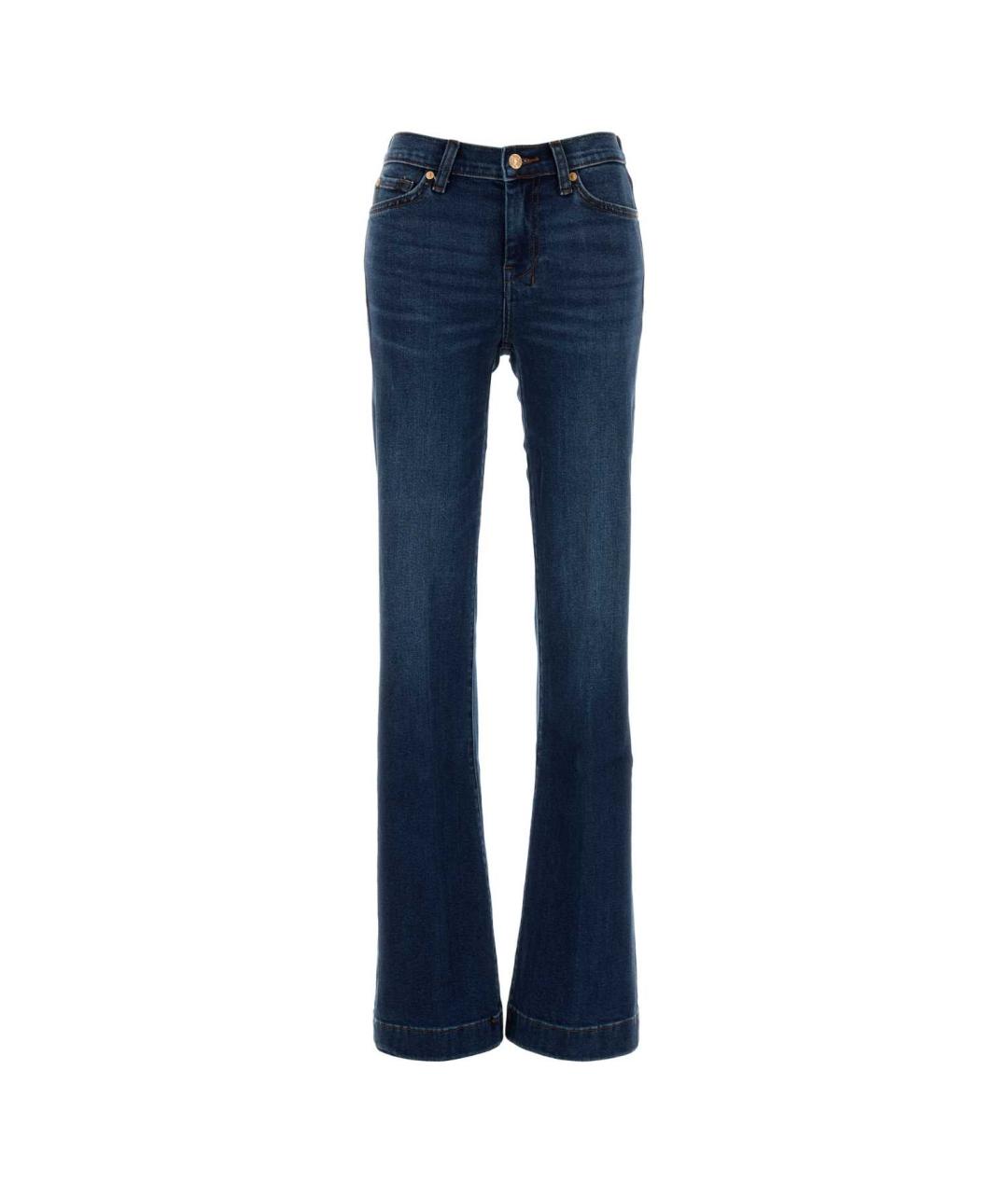 7 FOR ALL MANKIND Синие хлопко-эластановые джинсы клеш, фото 1