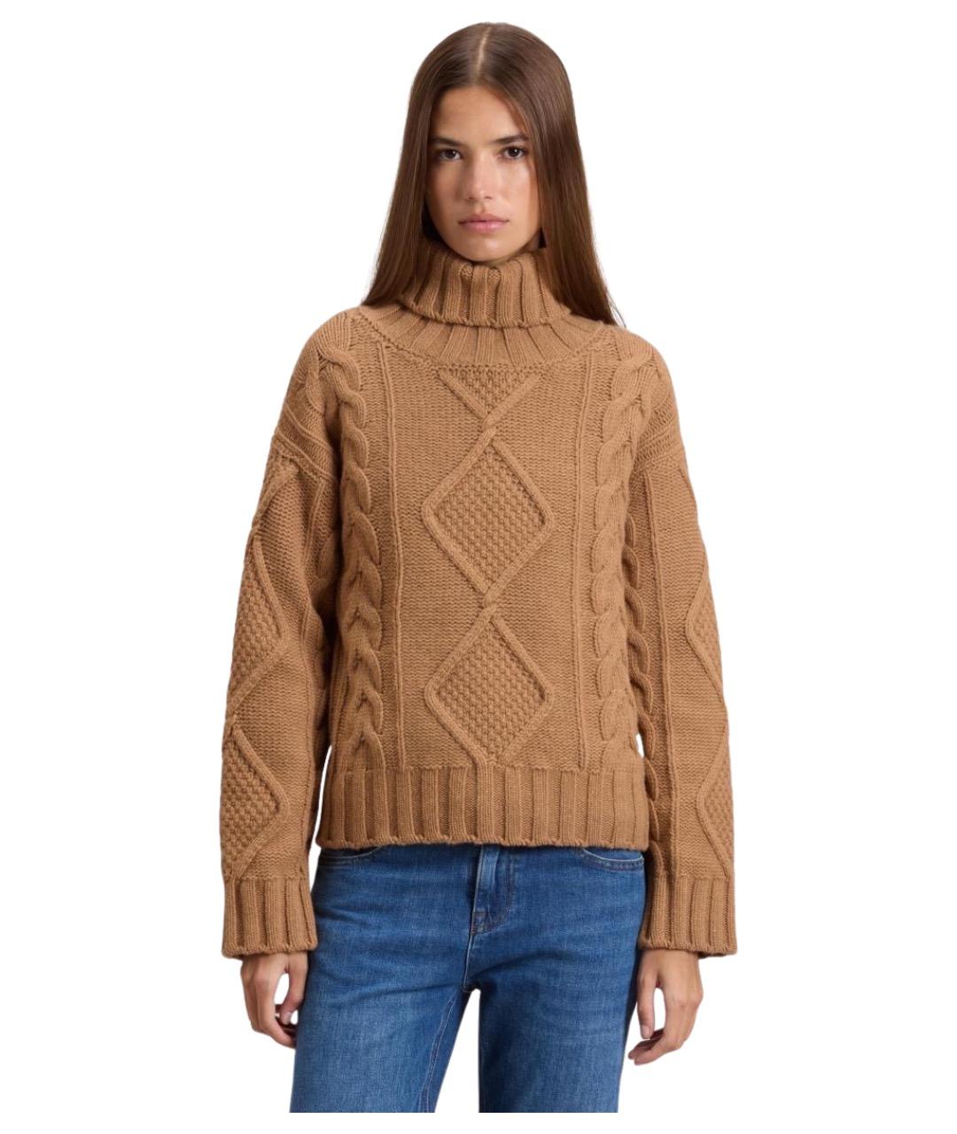 WOOLRICH Бежевый шерстяной джемпер / свитер, фото 1