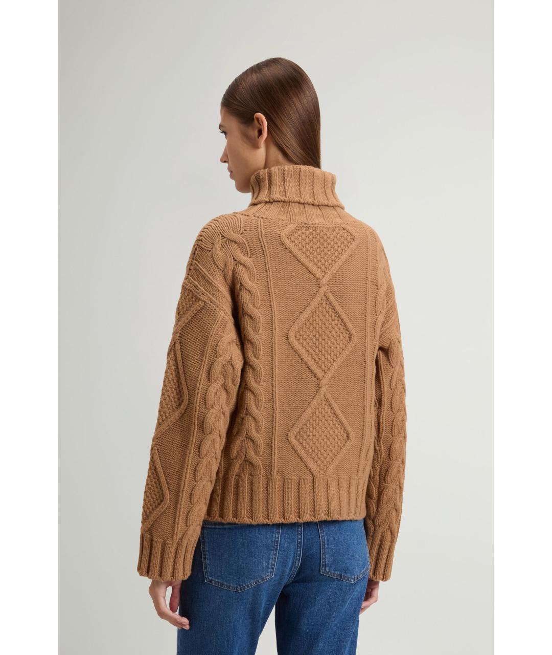 WOOLRICH Бежевый шерстяной джемпер / свитер, фото 2
