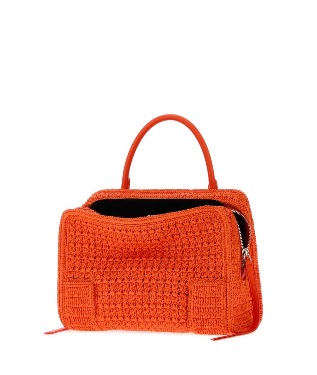 LOEWE Оранжевая рафиевая сумка тоут, фото 2