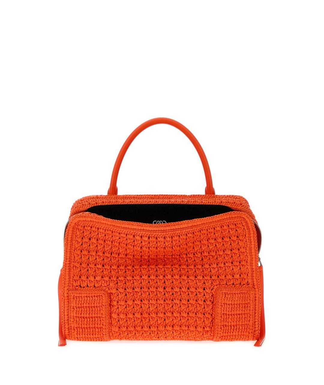 LOEWE Оранжевая рафиевая сумка тоут, фото 3