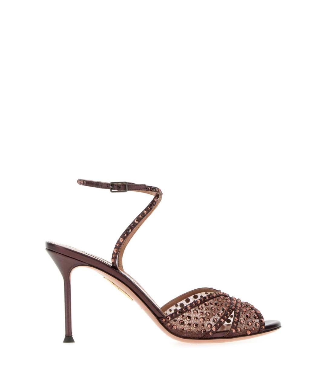 AQUAZZURA Мульти текстильные босоножки, фото 3