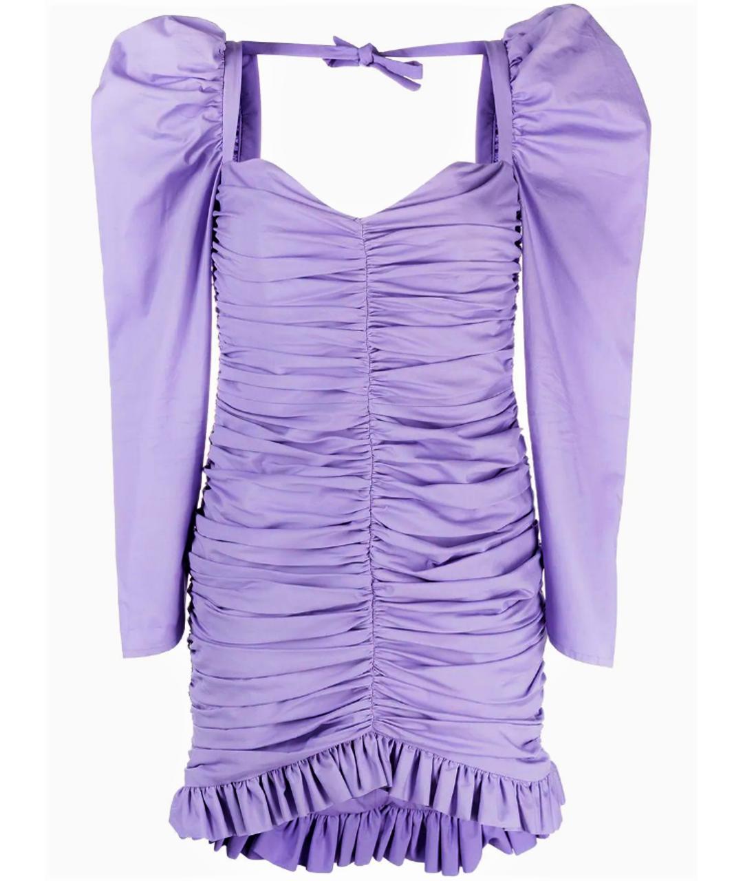 GIUSEPPE DI MORABITO Фиолетовое хлопко-эластановое платье, фото 1