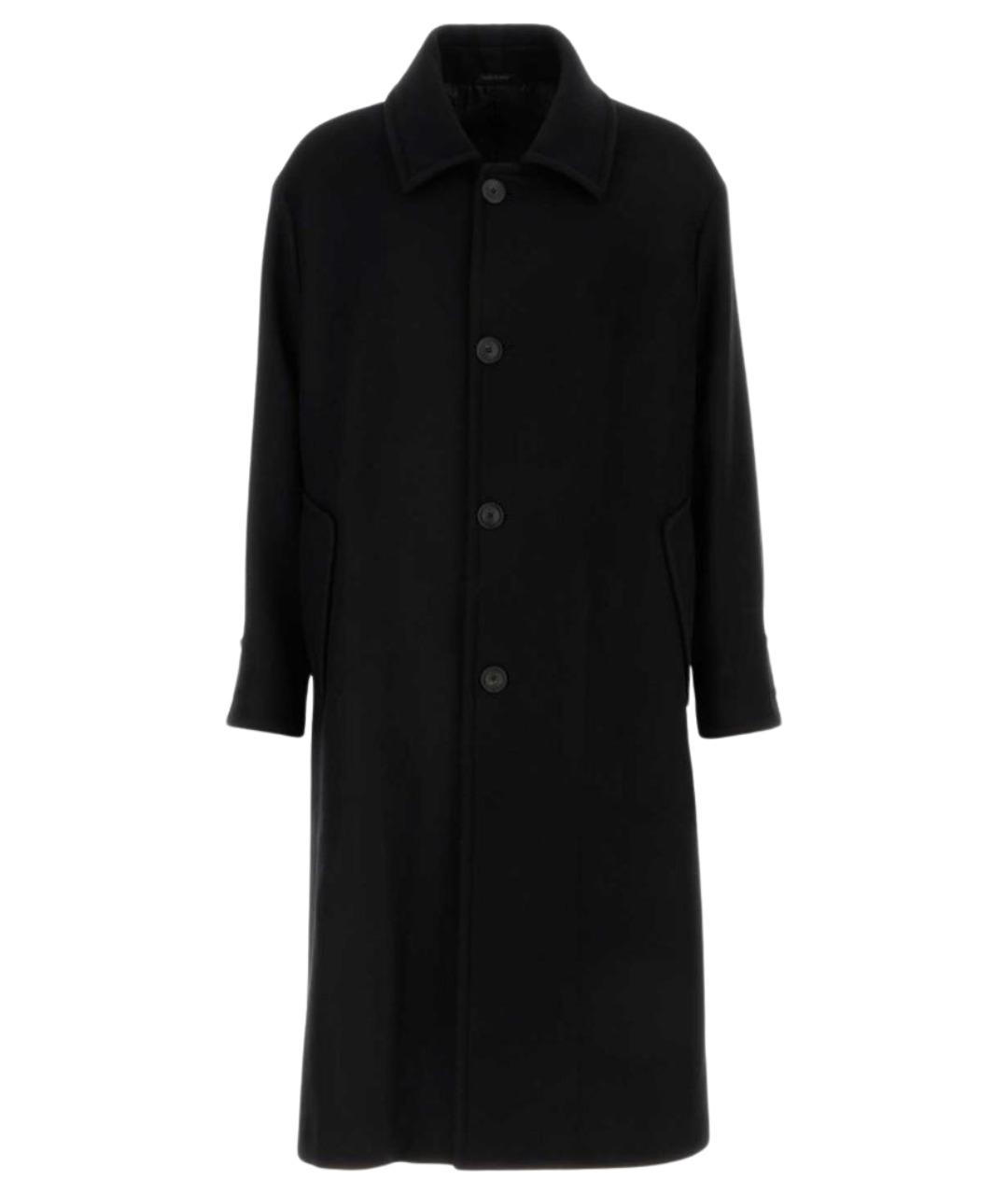 GIORGIO ARMANI Черное шерстяное пальто, фото 1