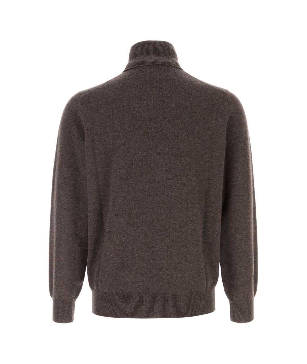 BRUNELLO CUCINELLI Коричневый кашемировый джемпер / свитер, фото 2