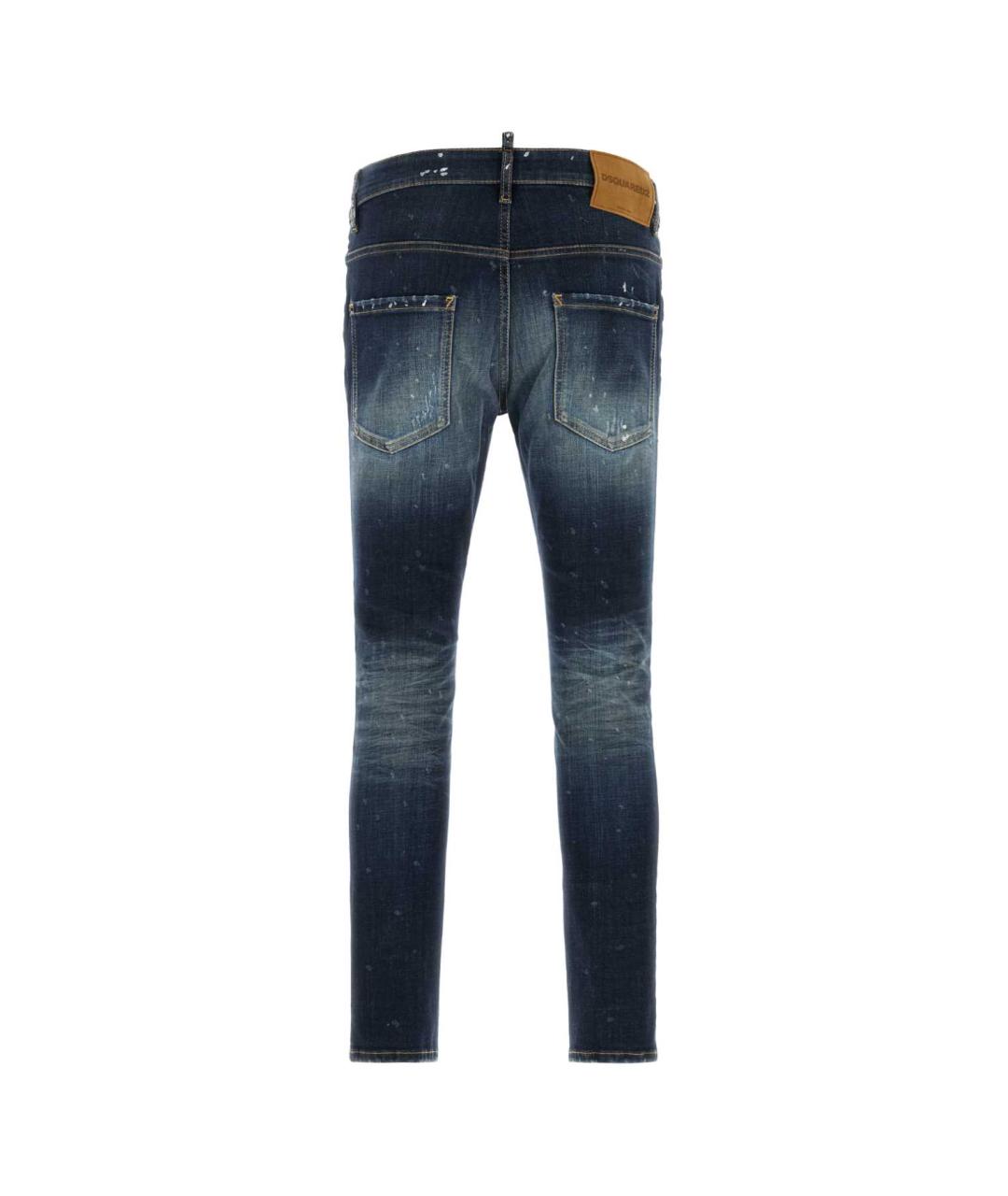 DSQUARED2 Синие хлопко-эластановые джинсы скинни, фото 2