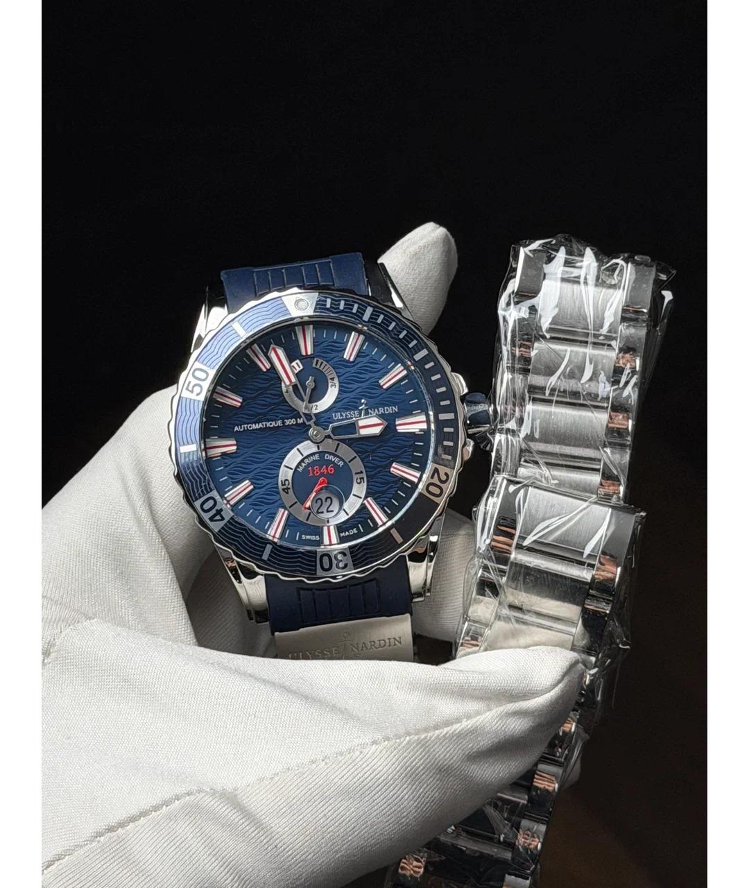 Ulysse Nardin Синие металлические часы, фото 2