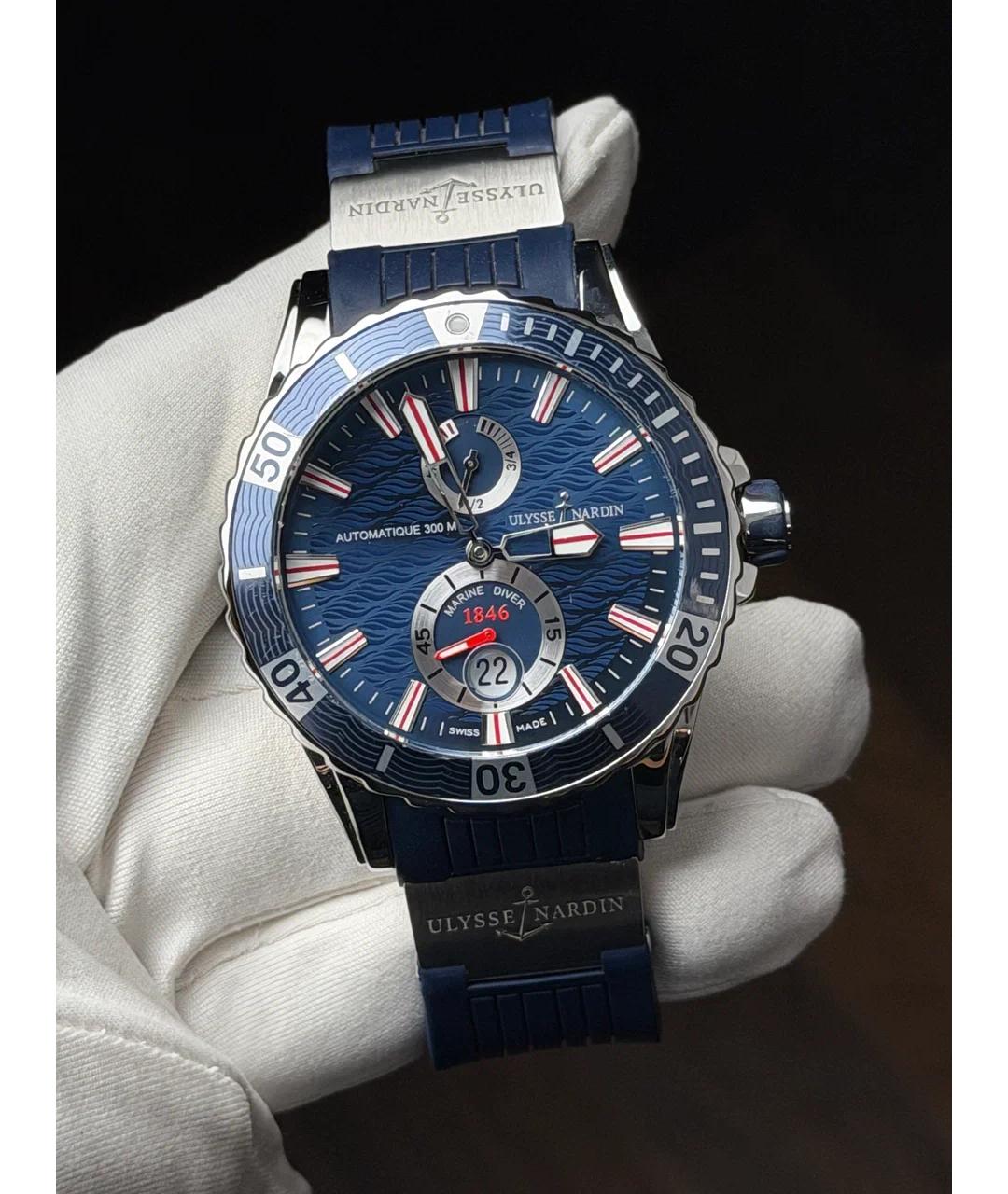 Ulysse Nardin Синие металлические часы, фото 3