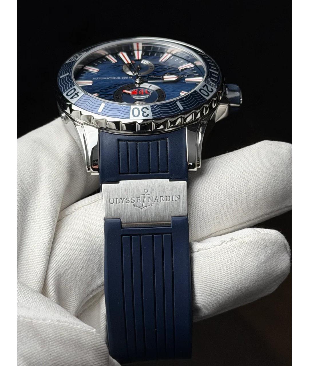Ulysse Nardin Синие металлические часы, фото 6