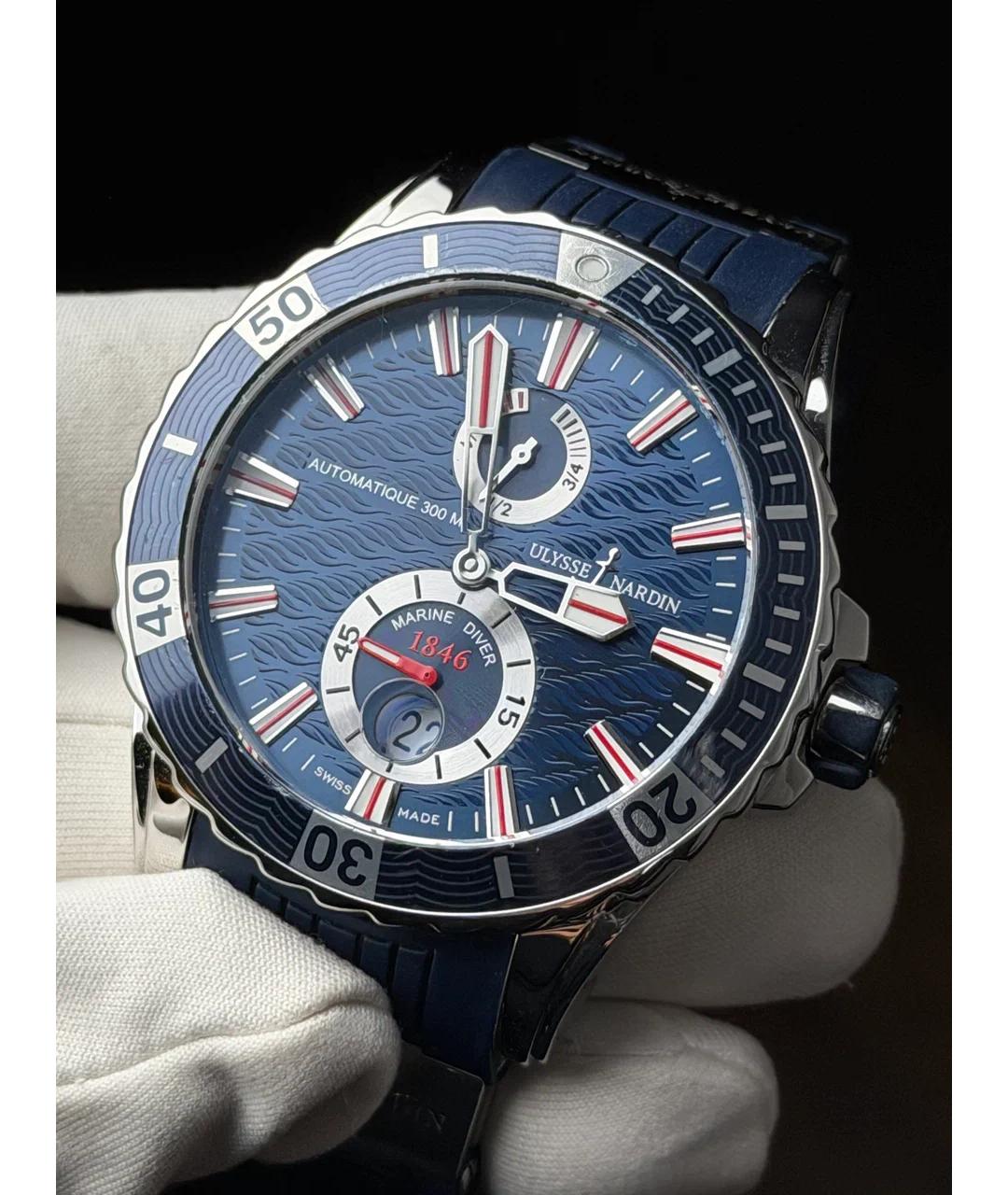Ulysse Nardin Синие металлические часы, фото 4