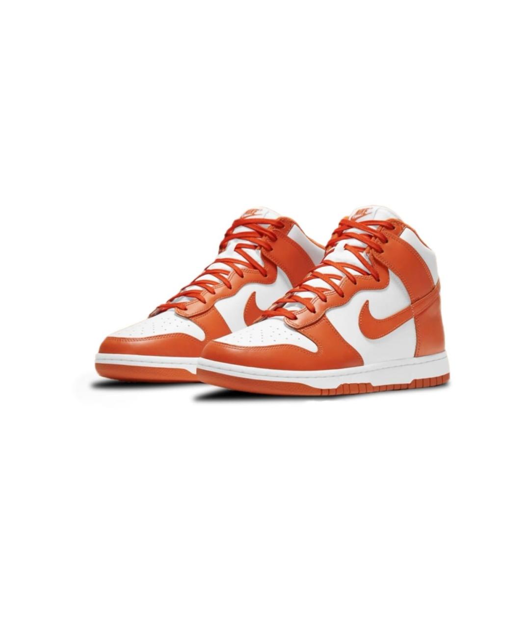 NIKE Оранжевые кожаные кроссовки, фото 2