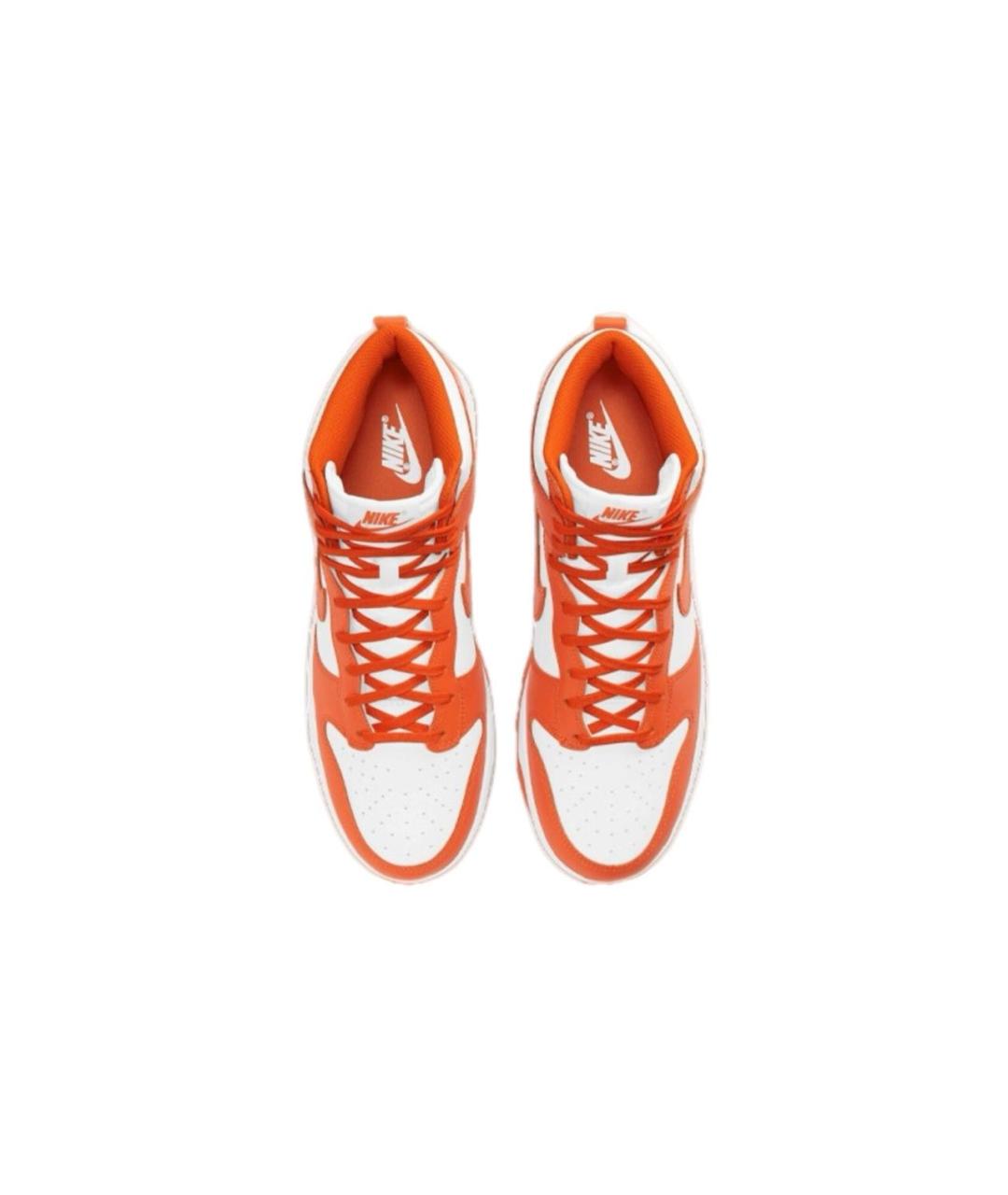 NIKE Оранжевые кожаные кроссовки, фото 3