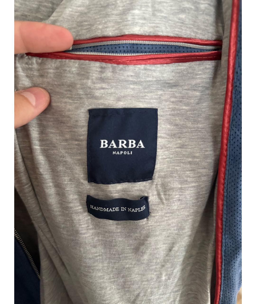 BARBA Синяя замшевая куртка, фото 5
