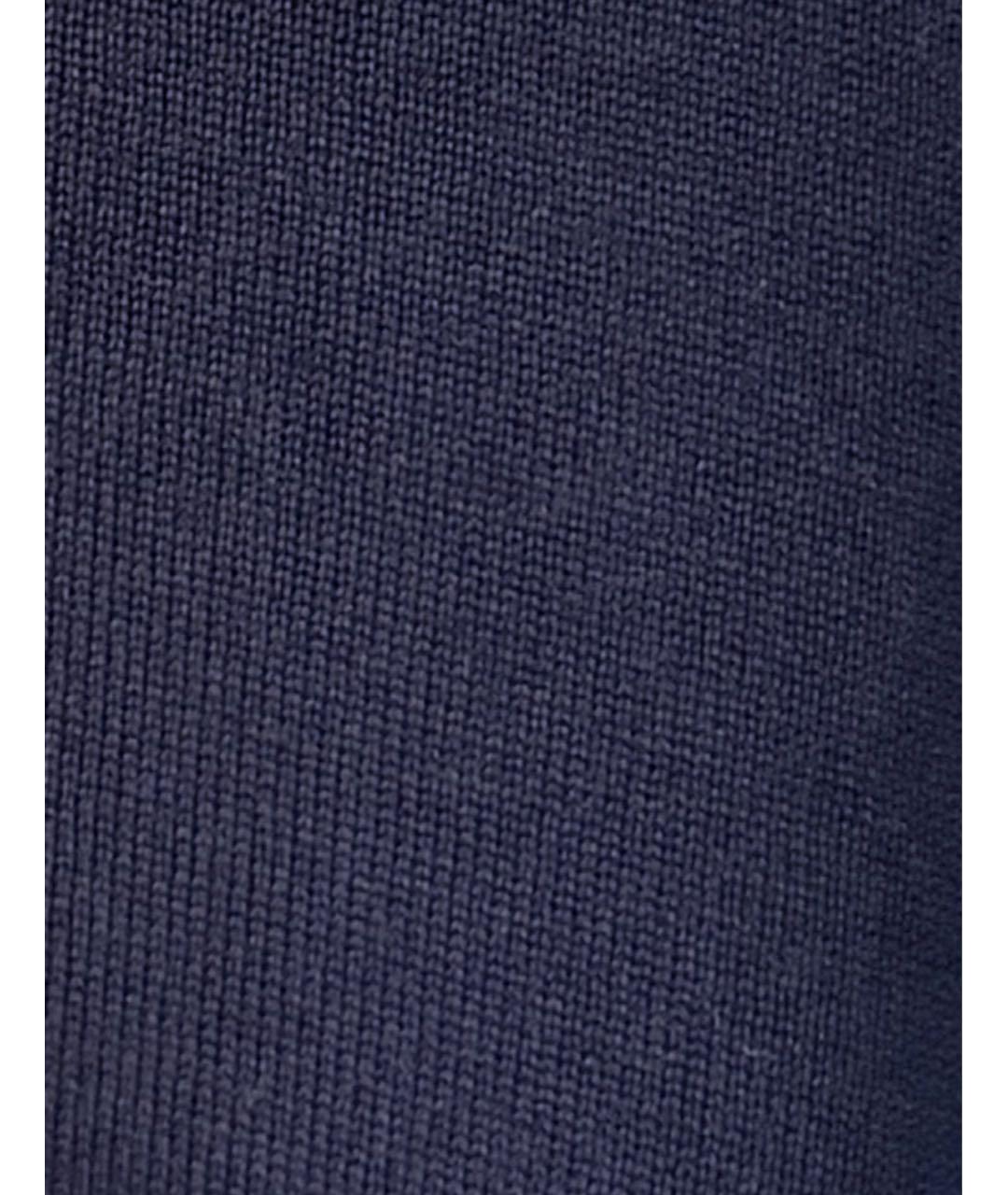 CANALI Темно-синий шерстяной джемпер / свитер, фото 4
