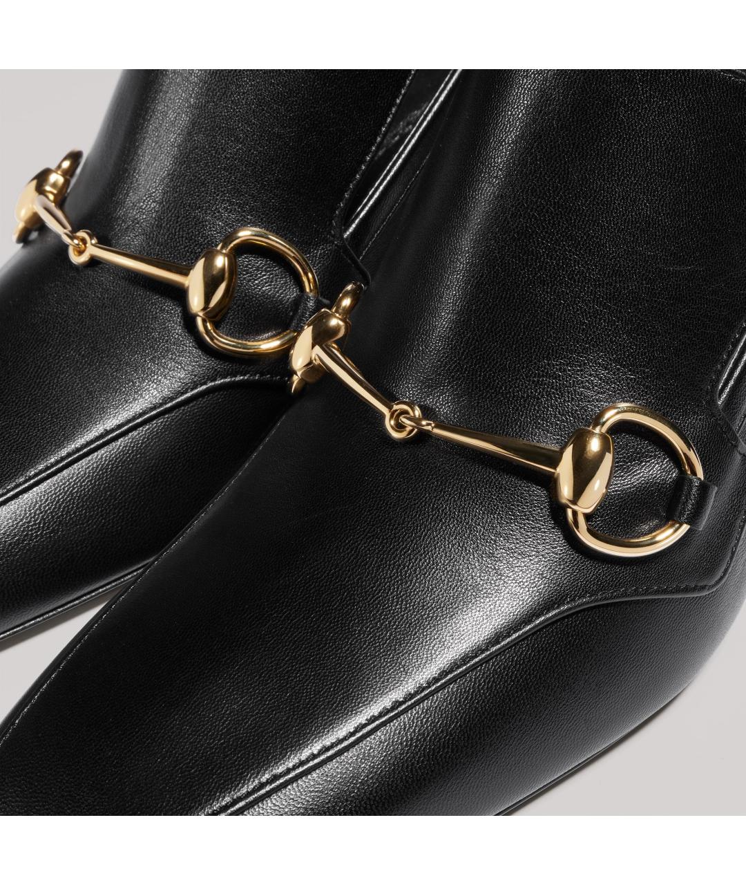 GUCCI Черные кожаные туфли, фото 3