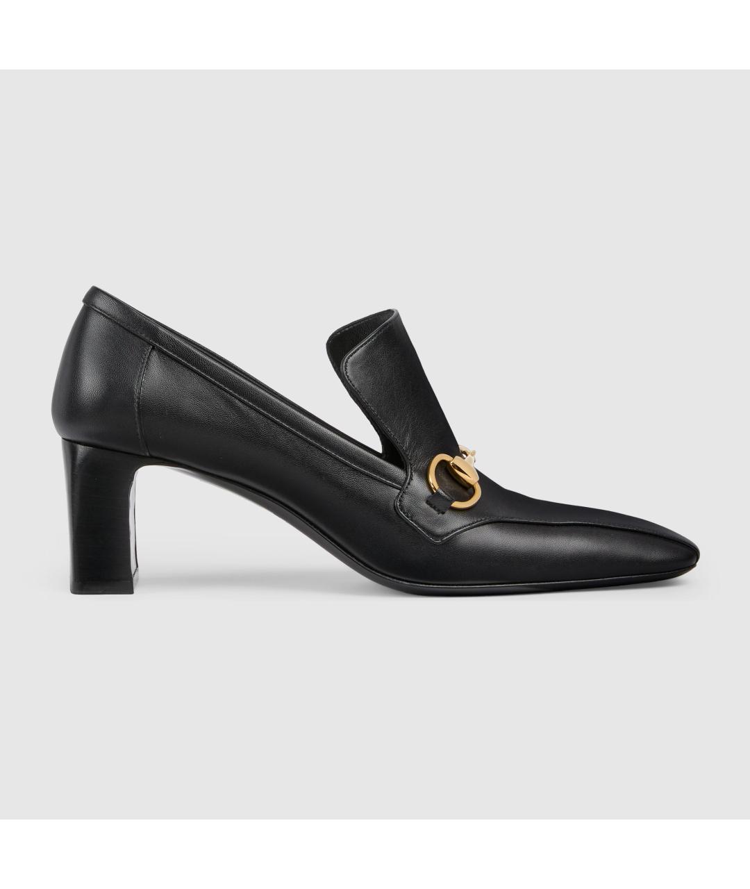 GUCCI Черные кожаные туфли, фото 4