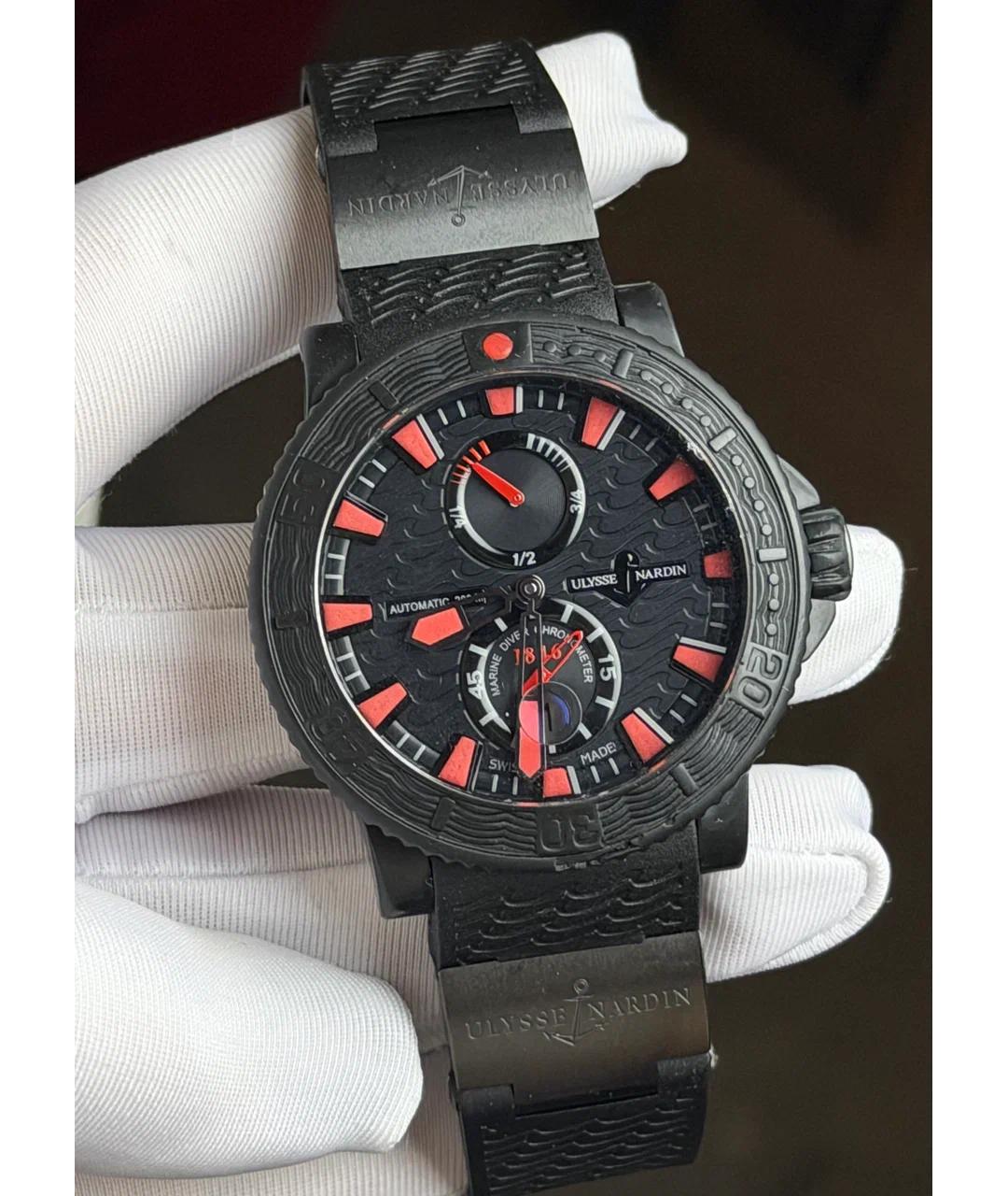 Ulysse Nardin Черные металлические часы, фото 2