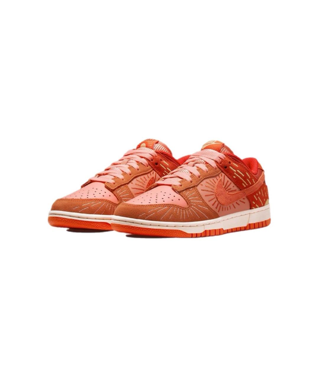 NIKE Оранжевые замшевые кроссовки, фото 2