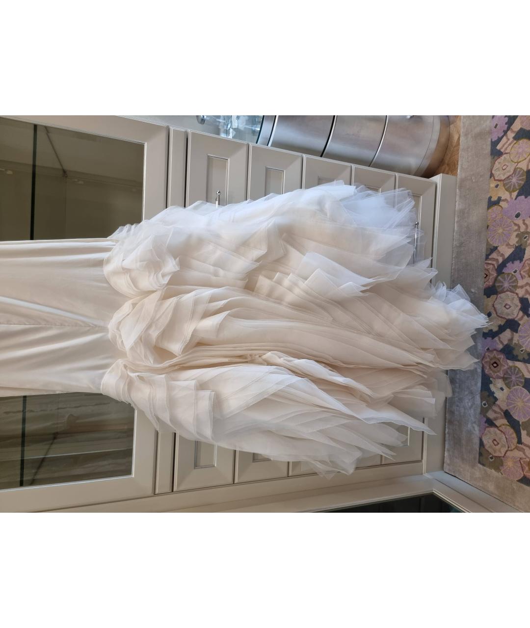 VERA WANG Белое атласное свадебное платье, фото 8