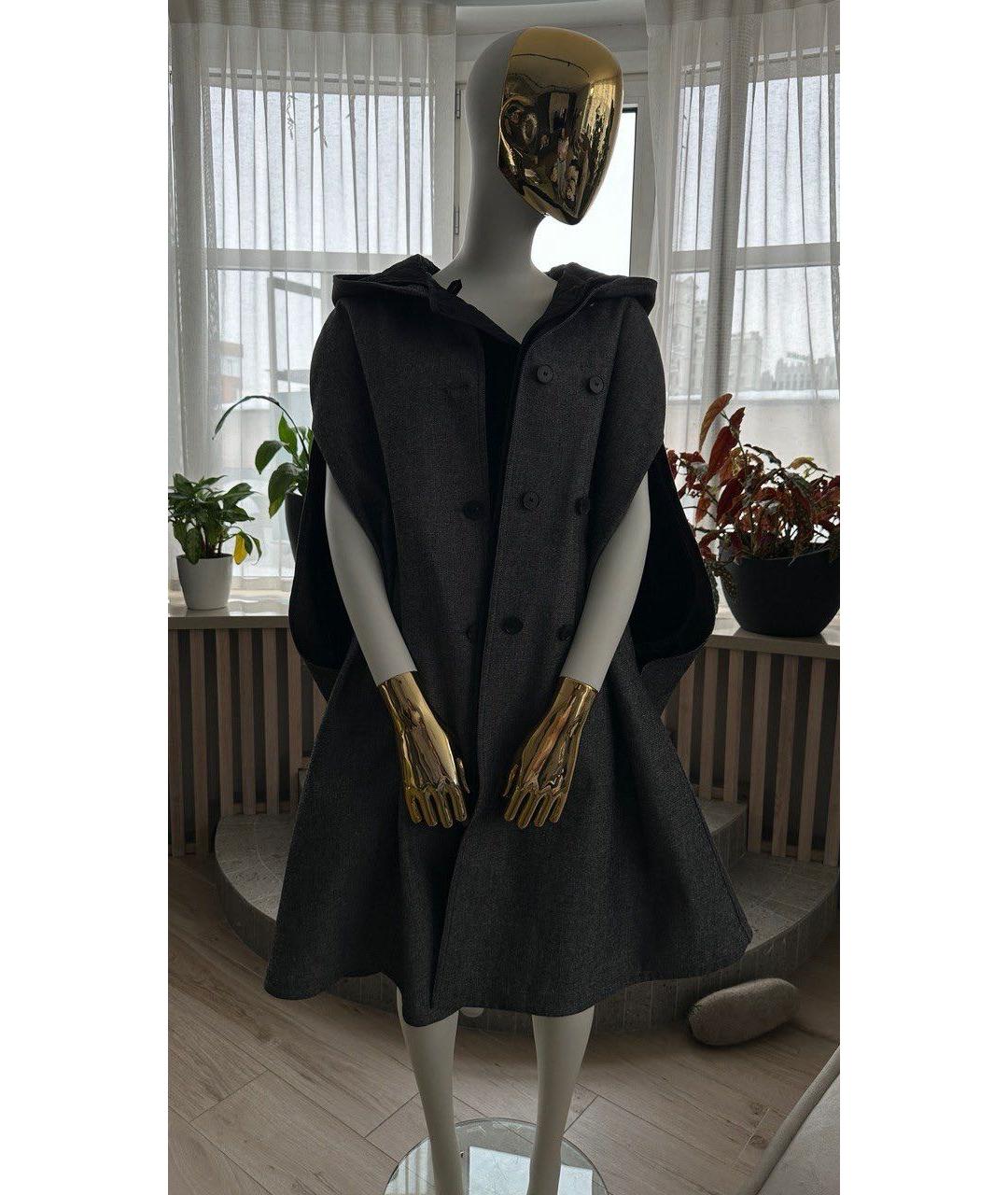CHRISTIAN DIOR Серое шелковое пальто, фото 3