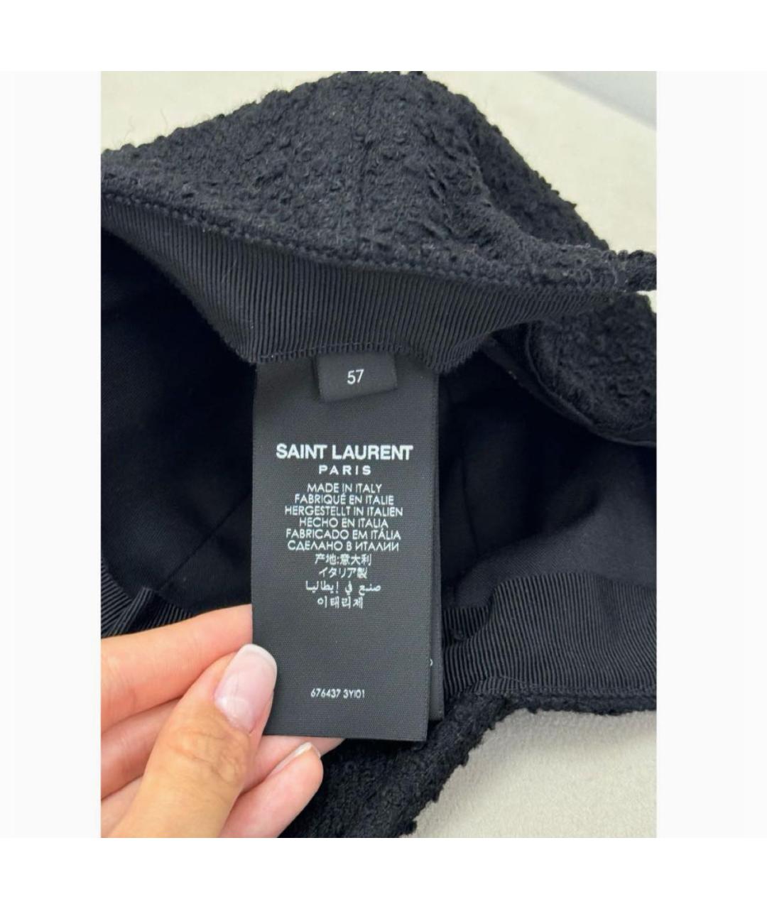 SAINT LAURENT Черная кепка, фото 5