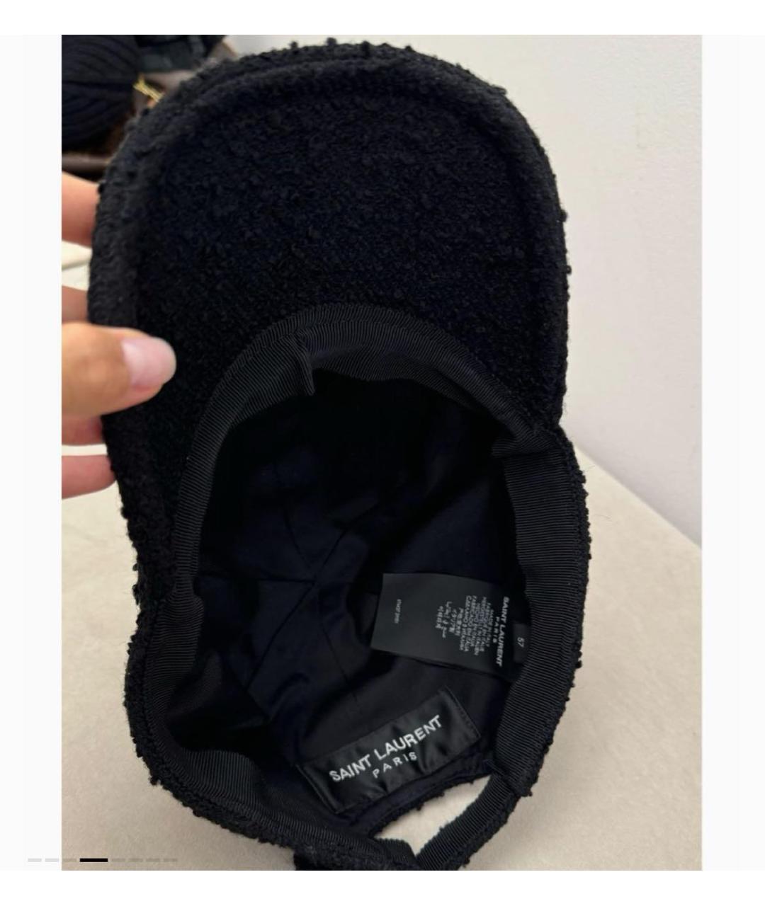 SAINT LAURENT Черная кепка, фото 3