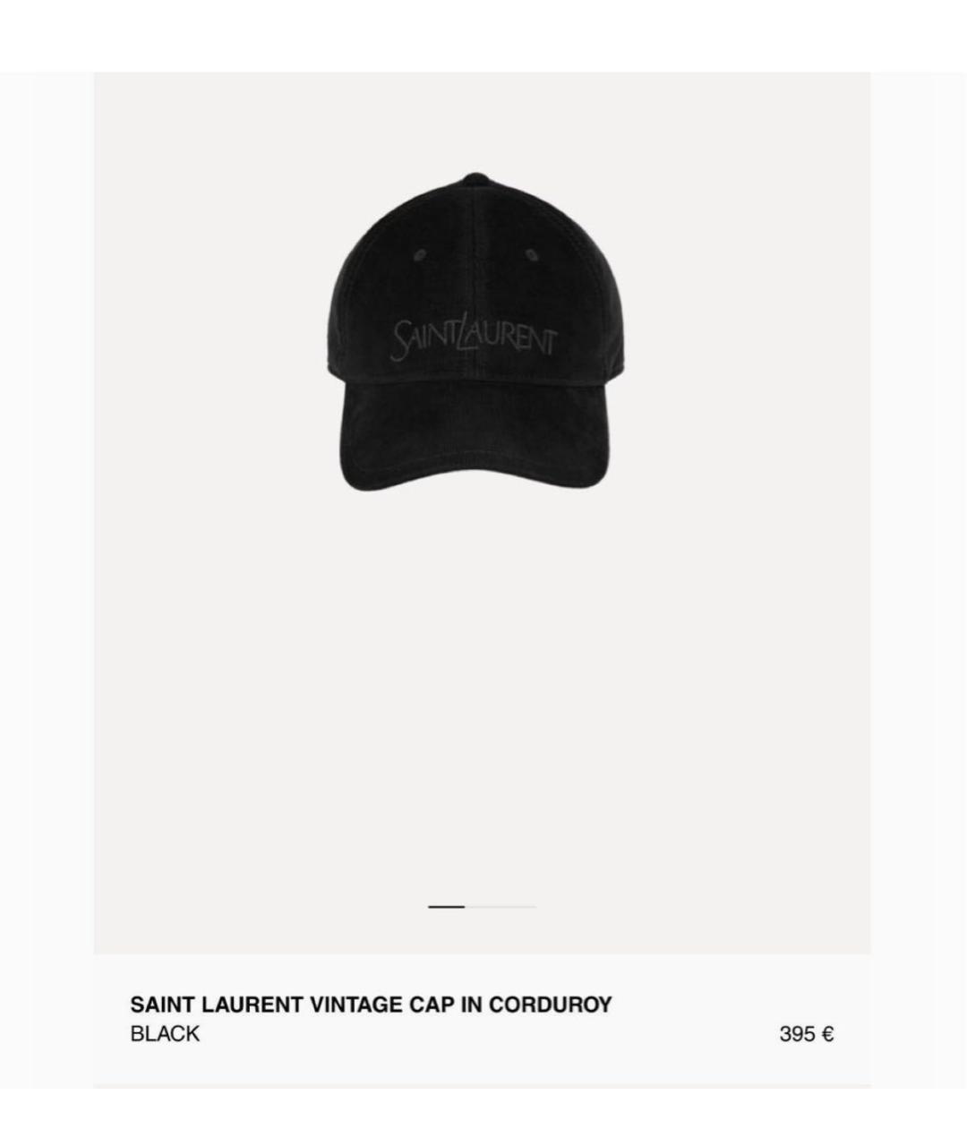 SAINT LAURENT Черная кепка, фото 6
