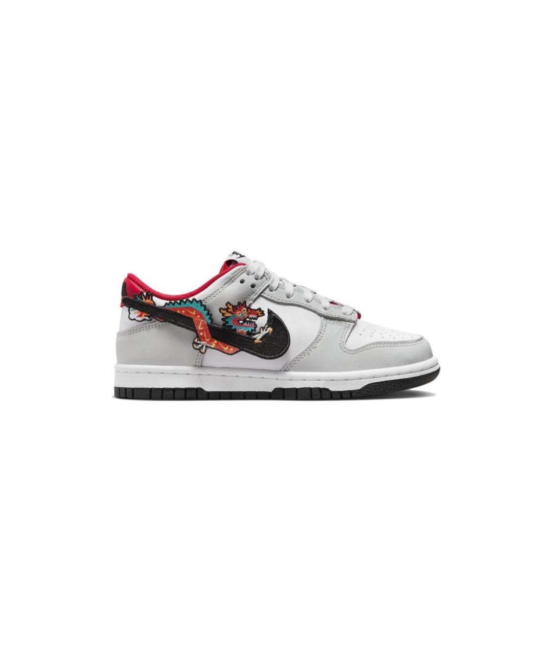 NIKE Серые кожаные кроссовки, фото 5