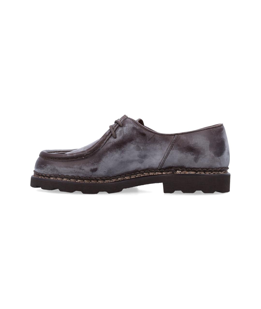 PARABOOT Коричневые кожаные низкие ботинки, фото 3