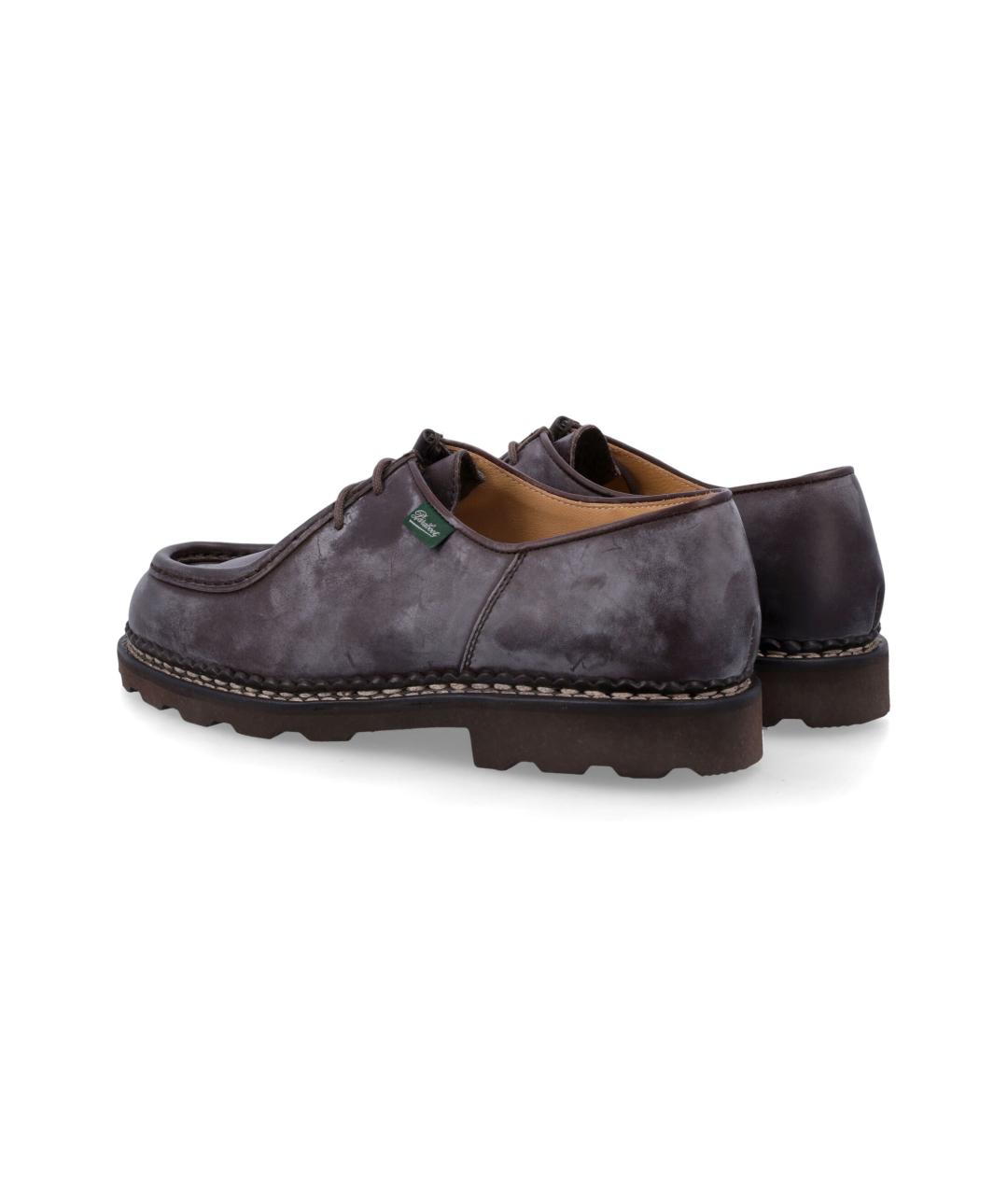 PARABOOT Коричневые кожаные низкие ботинки, фото 4