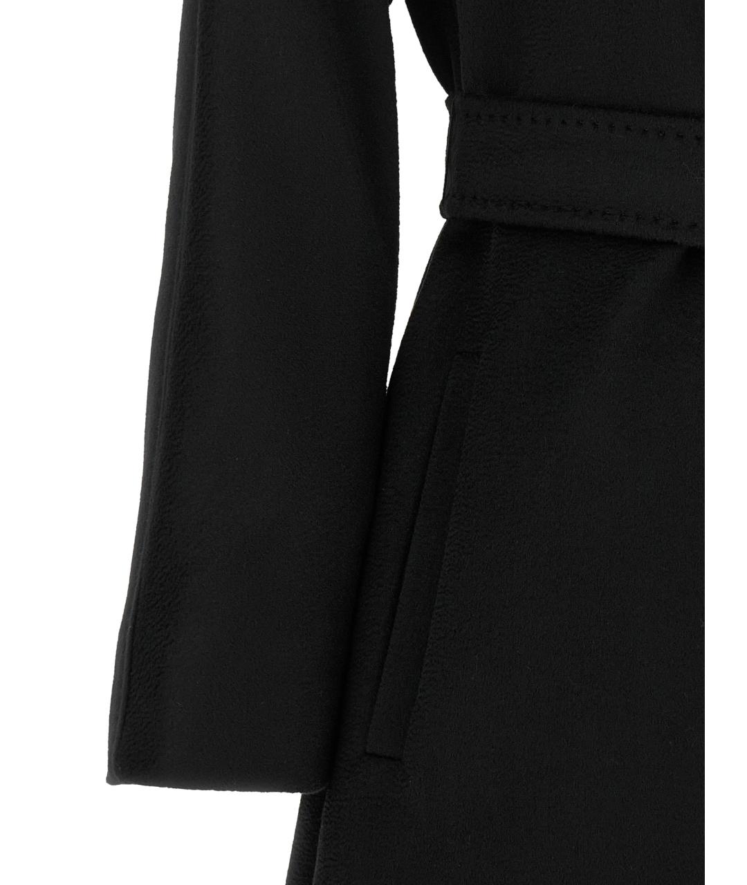 MAX MARA STUDIO Черное шерстяное пальто, фото 4