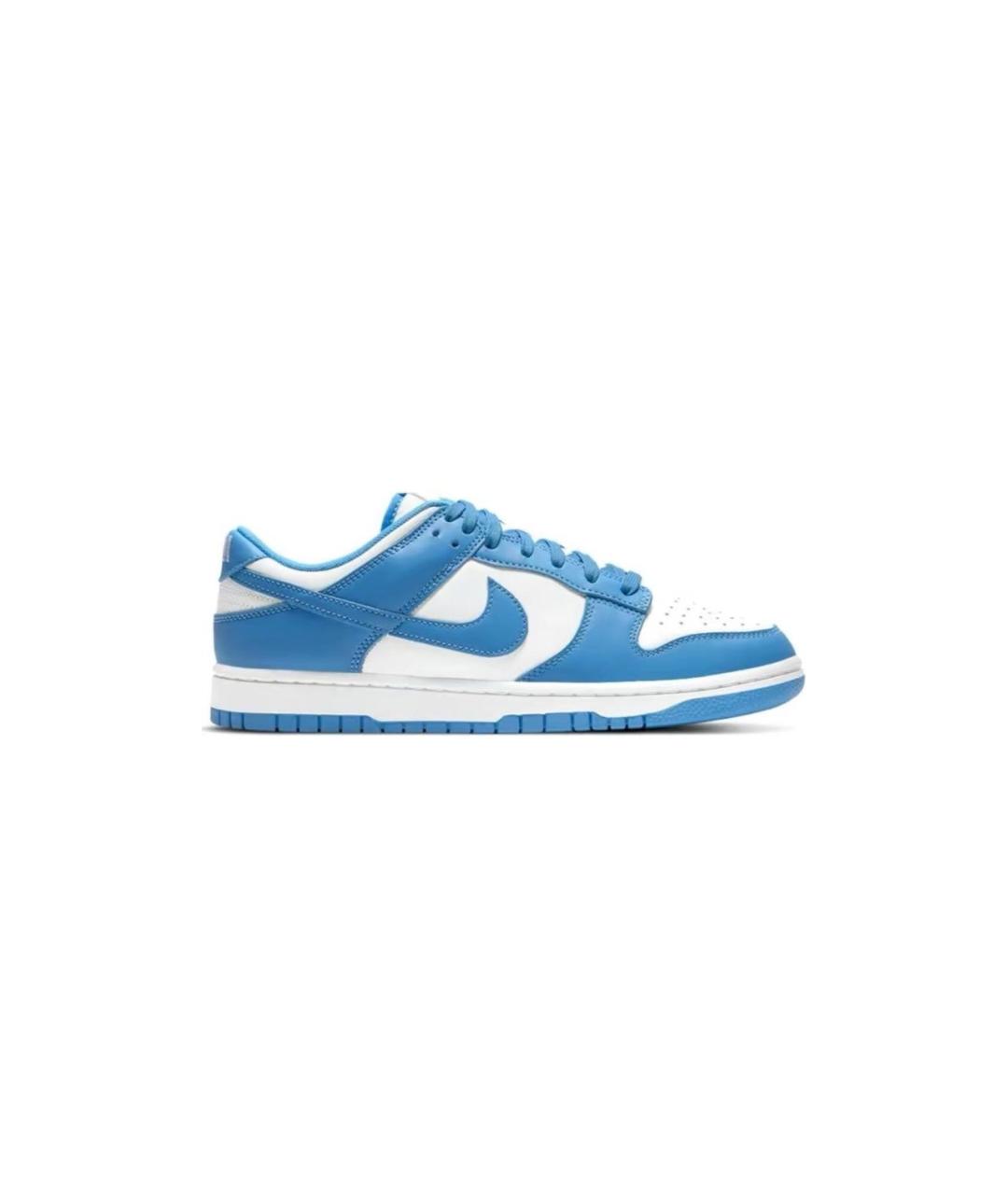 NIKE Голубые кожаные низкие кроссовки / кеды, фото 4