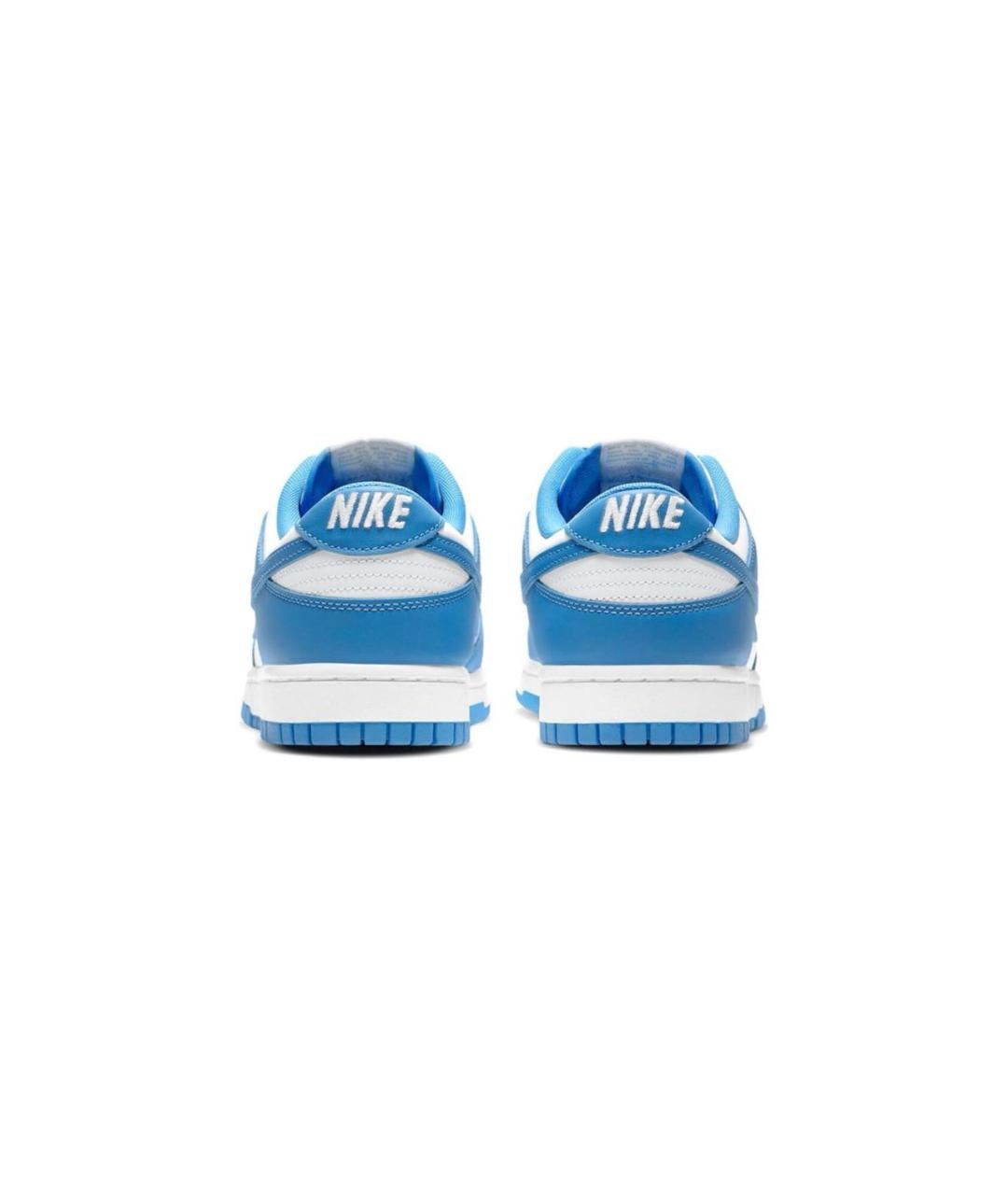 NIKE Голубые кожаные низкие кроссовки / кеды, фото 2