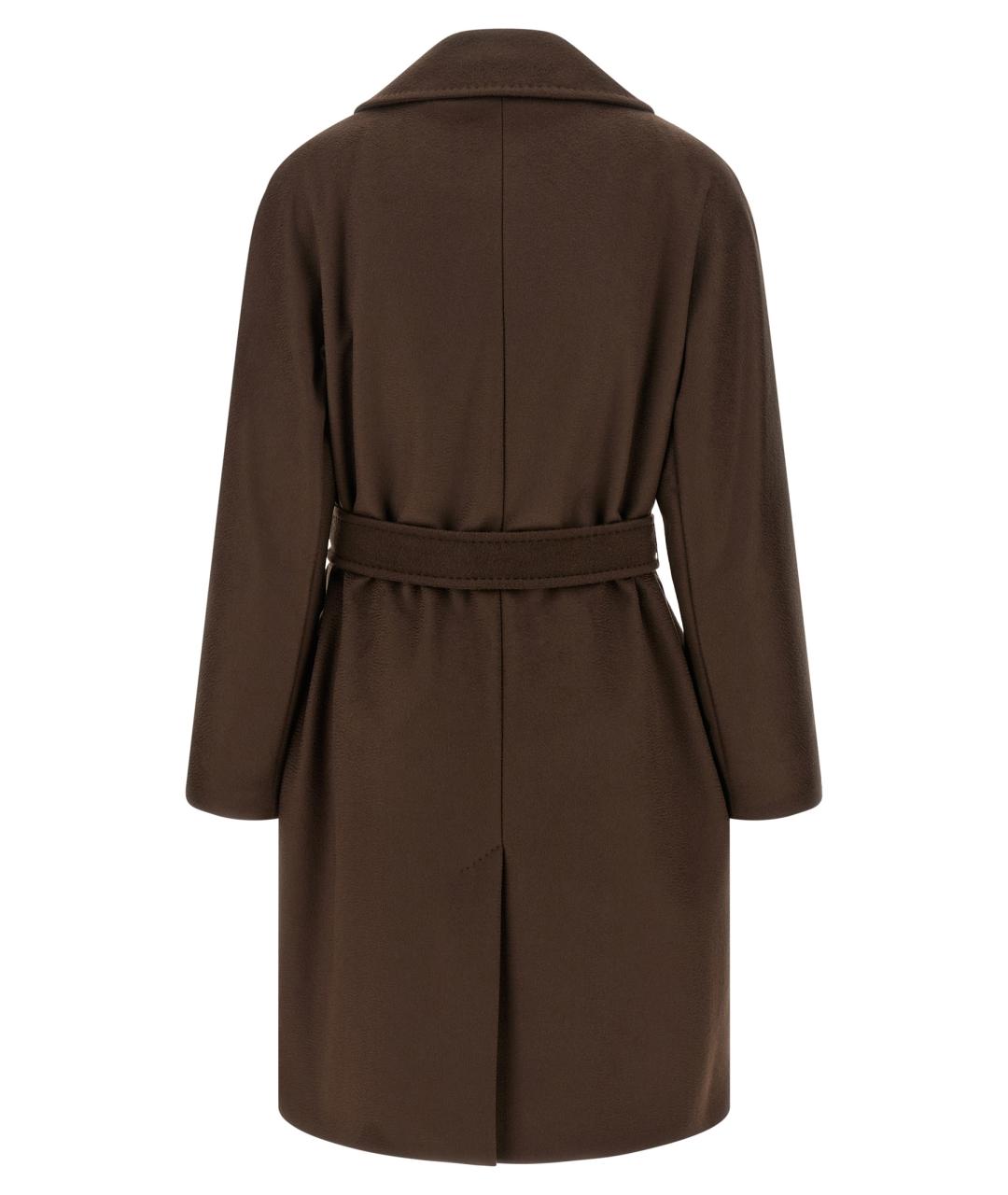 WEEKEND MAX MARA Коричневое шерстяное пальто, фото 2