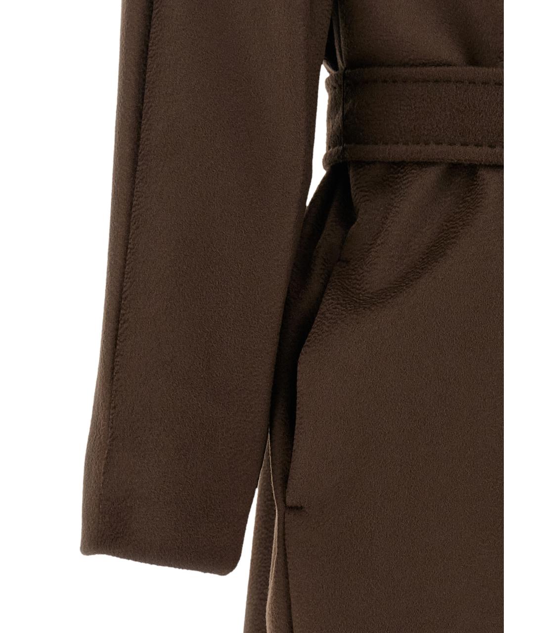 WEEKEND MAX MARA Коричневое шерстяное пальто, фото 4