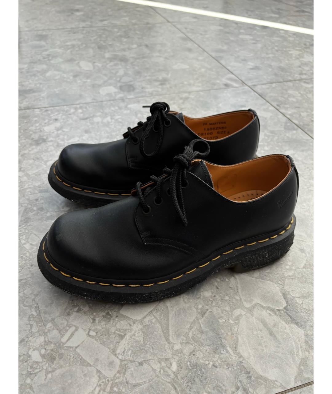 DR. MARTENS Черные кожаные ботинки, фото 8
