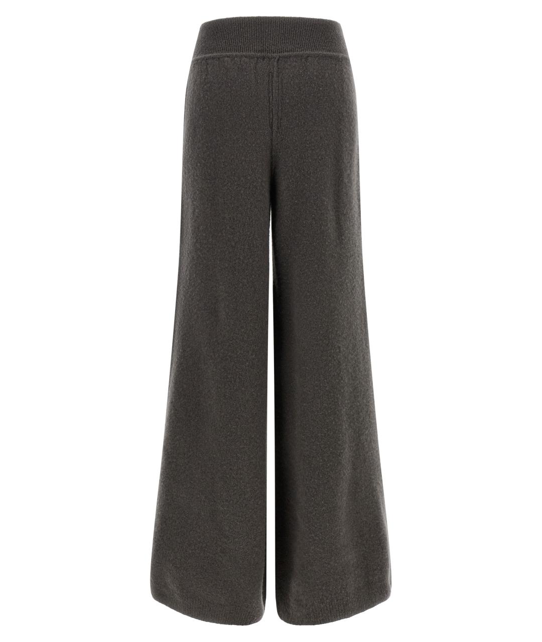 RICK OWENS Серые кашемировые прямые брюки, фото 2