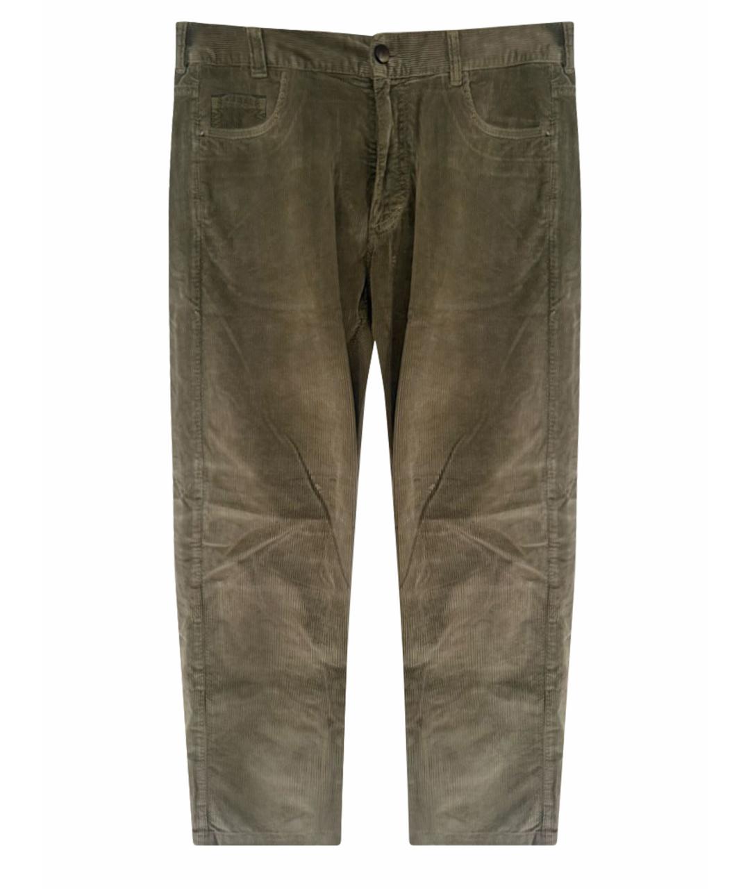 CANALI Хаки хлопковые повседневные брюки, фото 1