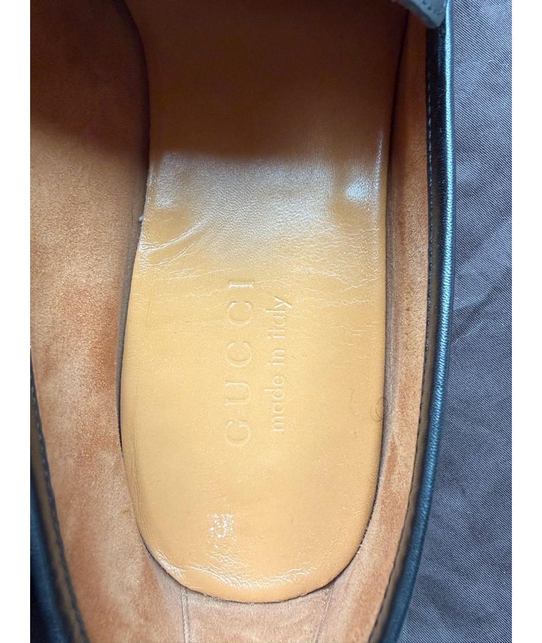 GUCCI Черные кожаные лоферы, фото 6