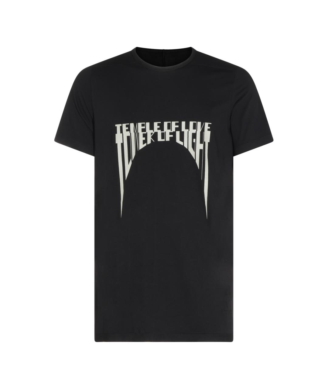 RICK OWENS DRKSHDW Черная хлопковая футболка, фото 1