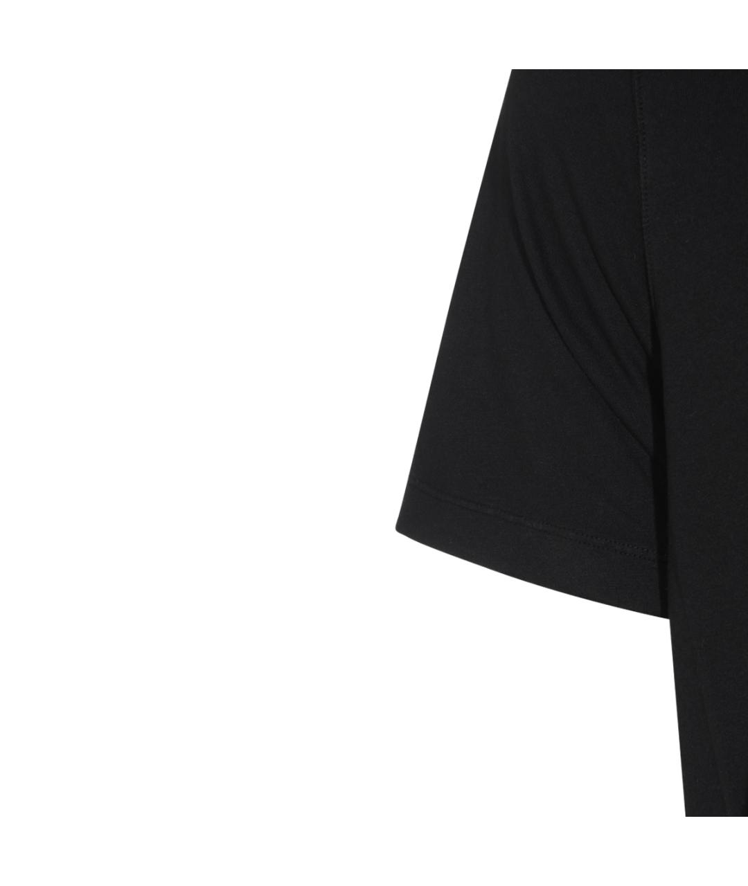 RICK OWENS DRKSHDW Черная хлопковая футболка, фото 4