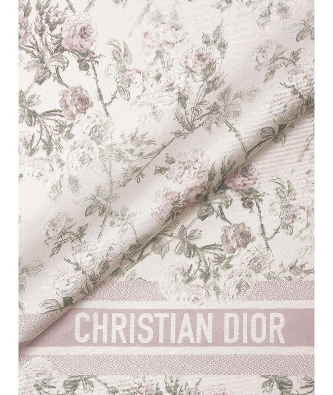 CHRISTIAN DIOR Розовый шелковый платок, фото 3