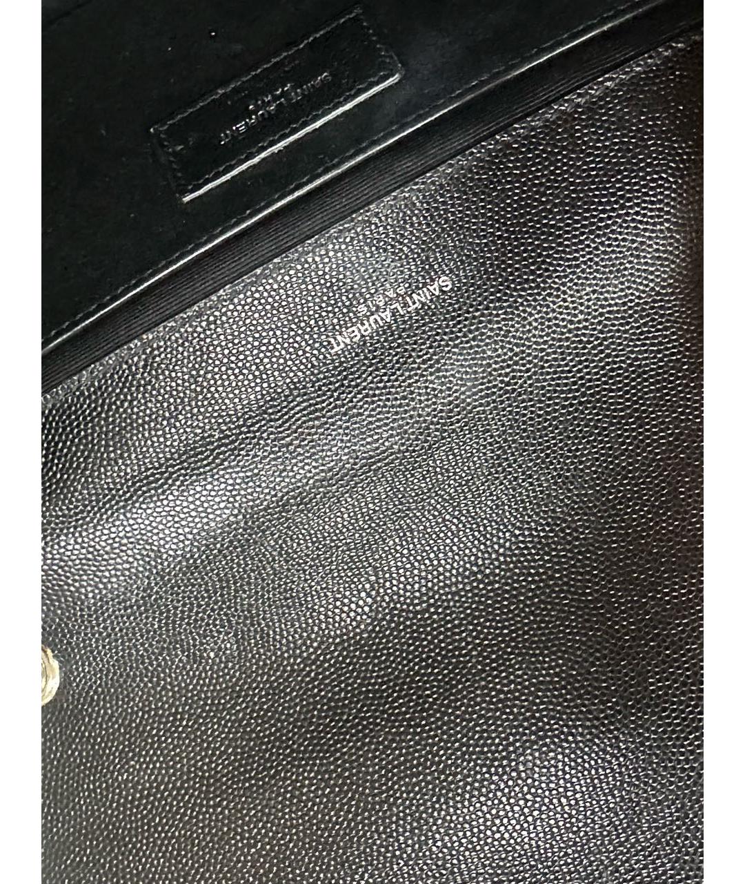 SAINT LAURENT Черная кожаная сумка через плечо, фото 8