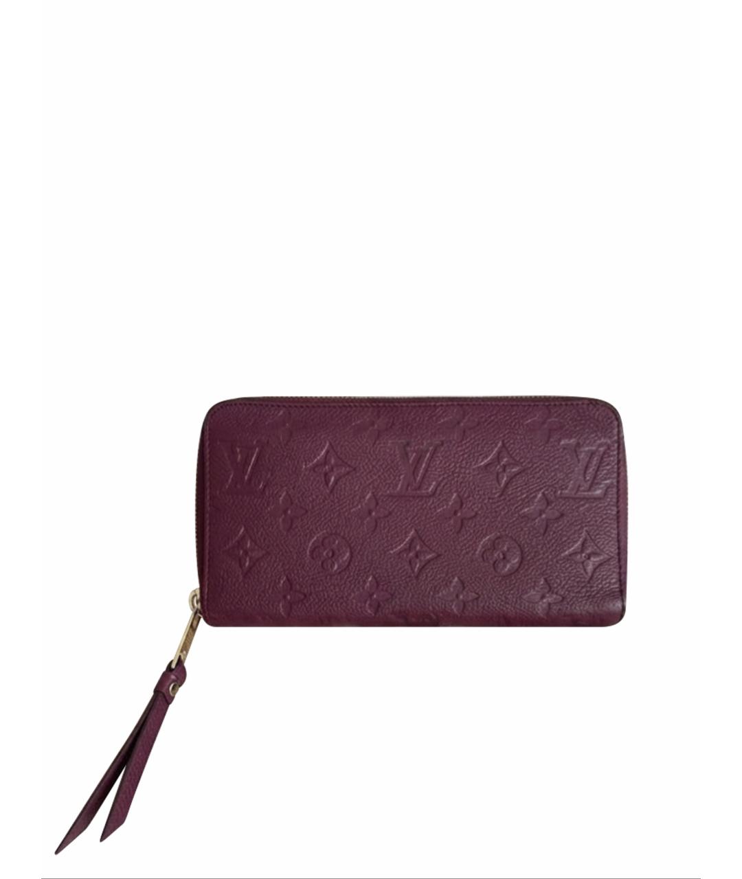 LOUIS VUITTON Бордовый кожаный кошелек, фото 1