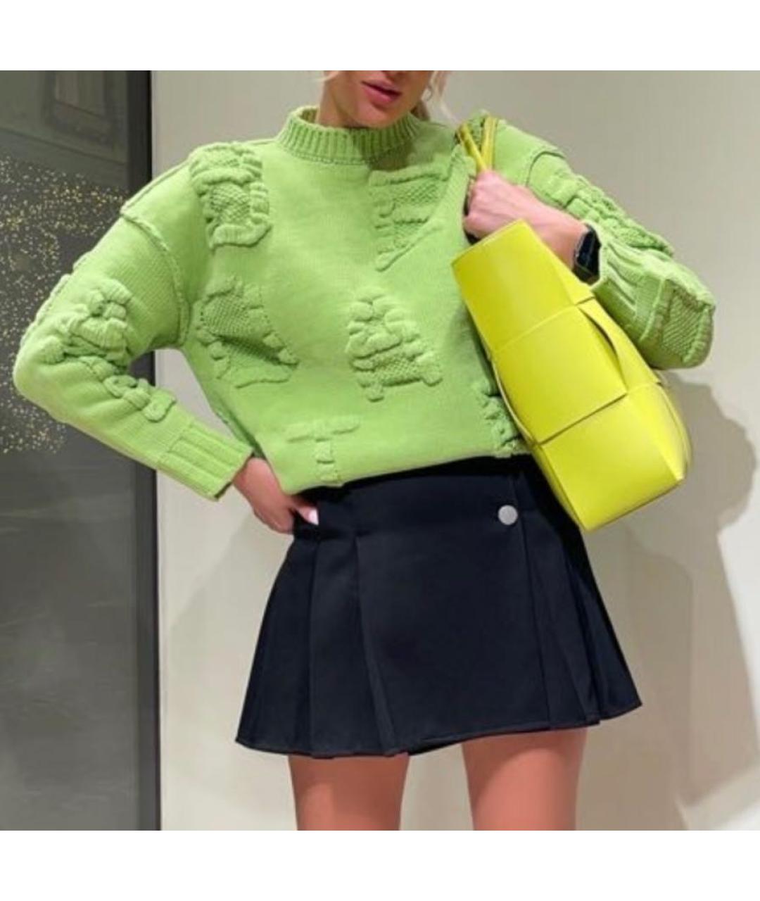 BOTTEGA VENETA Салатовый полиамидовый джемпер / свитер, фото 8