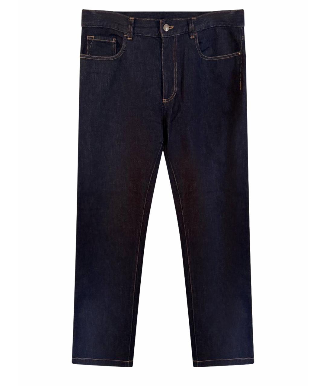 CANALI Темно-синие хлопковые повседневные брюки, фото 1